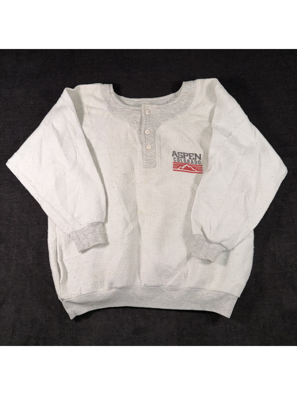 Vintage University Place Aspen Colorado Pullover Sweatshirt, Small